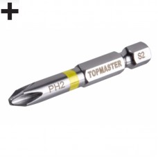 TOPMASTER Set 2 biti cruce PH2 prindere hexagonala 1/4" lungime 50 mm